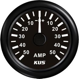 Амперметр аналоговый 50-0-50 ампер BB черн/черн KUS (KY06201)
